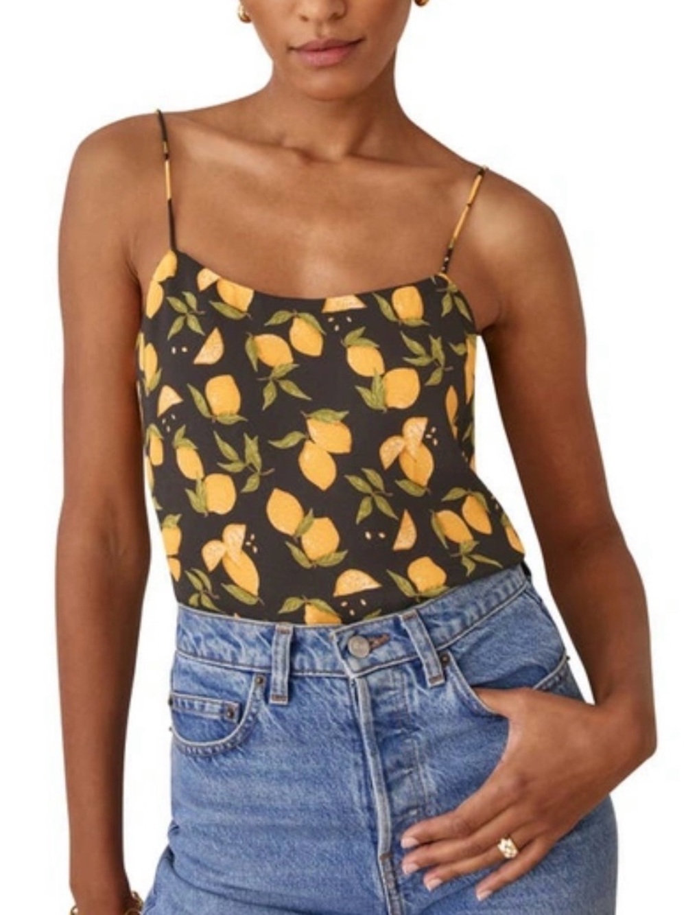 Reformation Atticus camisole in Lemon drop large